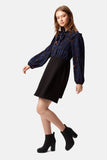 Traffic People Navy & Black Short Dress