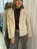 NKN Cream Faux Fur Jacket