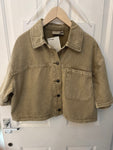 Kaffe Beige Denim Shirt Jacketb
