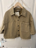 Kaffe Beige Denim Shirt Jacketb