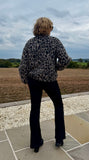 PULZ Leopard Black & Taupe Bomber Jacket