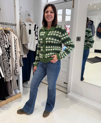 Pretty Vacant Green Knit Cardigan