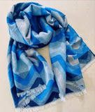 MSH Blue Zig zag Scarf