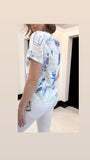Dolcezza Pattern Linen Blouse