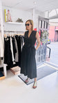 Mama B Black Cotton Sleeveless Luna Jumpsuit