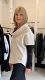 See Saw Wool Cream Slipover Cowl Neck