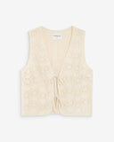 Grace & Mila Cream Crochet Waistcoat