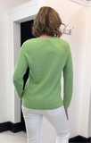 Gollehaug Green V Neck Sweater