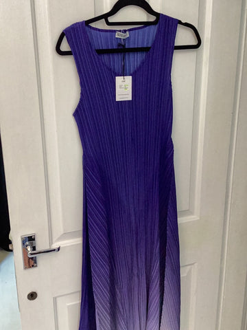 Alquema Purple Ombré Pleated Dress