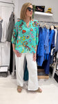 Milano Green Print Blouse