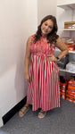 Compania Red Stripe Sleeveless Dress