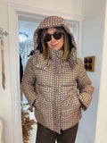 Milano Brown & Beige Padded Coat