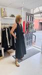 Mama B Black Cotton Sleeveless Luna Jumpsuit