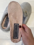 Macarena Grey Fluffy Mule Slipper