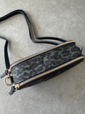 ETRE Khaki Black Animal Small Cross Body Bag