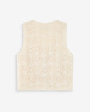 Grace & Mila Cream Crochet Waistcoat