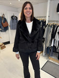NKN Black Knitted & Fur Jacket