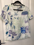 Dolcezza Pattern Linen Blouse