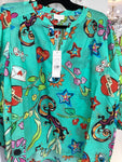 Milano Green Print Blouse