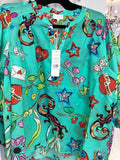 Milano Green Print Blouse
