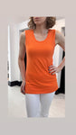 Dolcezza Orange Sleeveless Vest Top