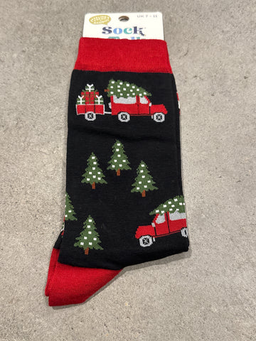 Sock Talk Xmas Defender Tree Men’s Blue Socks