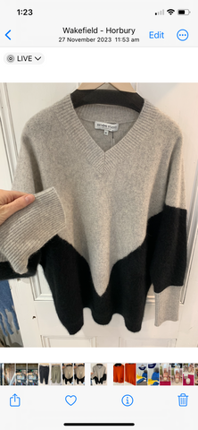 Estheme Grey Black Sweater