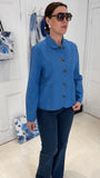 Pretty Vacant Blue Linen Jacket
