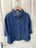 FRNCH Blue Denim Blouse