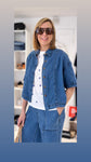 FRNCH Blue Denim Blouse
