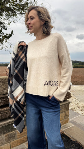 Grace & Mila Cream Amore Sweater