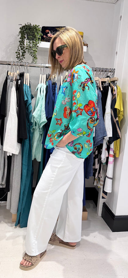 Milano Green Print Blouse