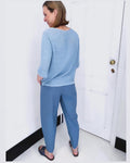 Oska Light Blue Cotton Trouser