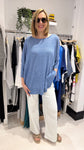 OSKA Blue Stripe Linen Sweater