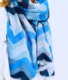 MSH Blue Zig zag Scarf