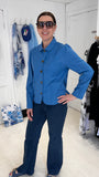 Pretty Vacant Blue Linen Jacket