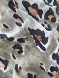 MSH Black Green  Leopard Scarf