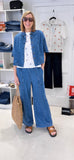 FRNCH Blue Denim Blouse