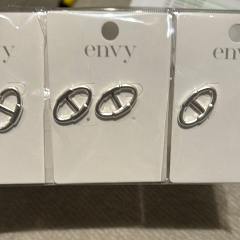 Envy Silver Oval Earring