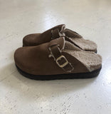 Yokono Suede Tan Clogs