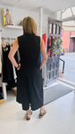 Mama B Black Cotton Sleeveless Luna Jumpsuit