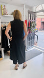 Mama B Black Cotton Sleeveless Luna Jumpsuit