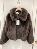Grace & Mila Brown Faux Fur Coat
