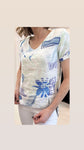 Dolcezza Pattern Linen Blouse