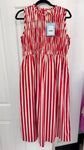 Compania Red Stripe Sleeveless Dress