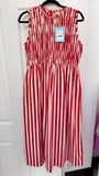 Compania Red Stripe Sleeveless Dress
