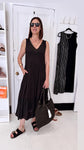 Compania Black Sleeveless Long Dress
