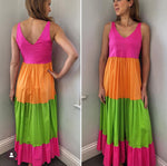 Fly Girl Long Maxi Multicoloured Dress