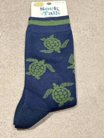 Sock Talk Turtle Navy Men’s Blue Socks