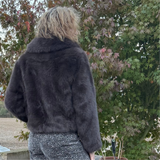 Grace & Mila Brown Faux Fur Coat